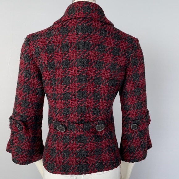 Mac & jac wool Double Breasted Tweed Jacket Size 6 - Picture 12 of 14